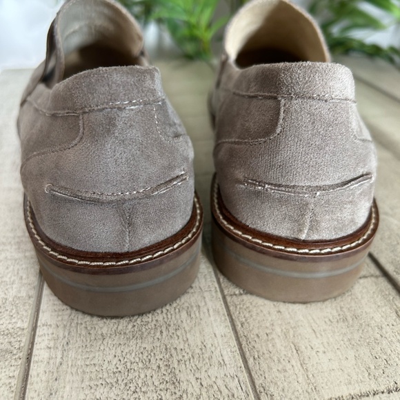 Anne Klein Everly Taupe Fabric Slip On Penny Loafers Women's Size 9.5M - Picture 6 of 14